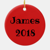 Pinguïn kerstboomfeestdag - Aangepast Keramisch Ornament (Achterkant)