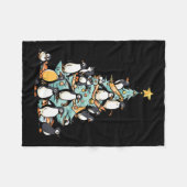Pinguïn Kerstdag IJsvogel Dier Kerstman Fleece Deken (Voorkant (Horizontaal))