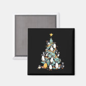 Pinguïn Kerstdag IJsvogel Dier Kerstman Magneet (Voorkant / Achterkant)