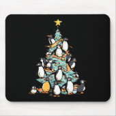 Pinguïn Kerstdag IJsvogel Dier Kerstman Muismat (Voorkant)