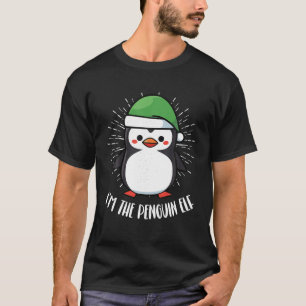 Pinguïn Kerstdag IJsvogel Dier Kerstman T-shirt