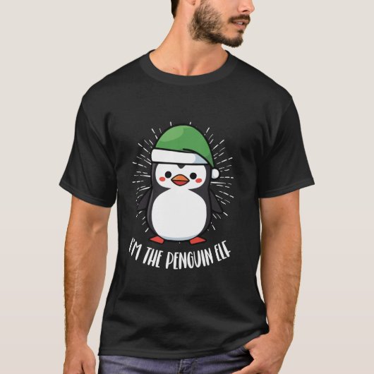Pinguïn Kerstdag IJsvogel Dier Kerstman T-shirt (Voorkant)