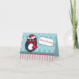 Pinguïn Kerstkaart Feestdagen Kaart