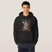 Pinguïn Kerstlamskerstlampje Santa Hat Ugly Kerstm Hoodie (Voorkant volledig)