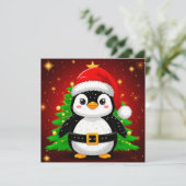🐧 Pinguïn Kerstman Kerstboom Vakantie Pret ✨ (Staand voorkant)