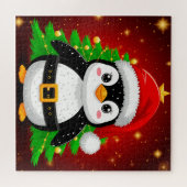 🐧 Pinguïn Kerstman Kerstboom Vakantie Pret ✨ Legpuzzel (Horizontaal)