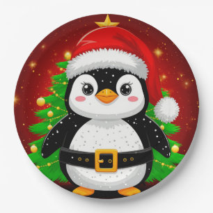 🐧 Pinguïn Kerstman Kerstboom Vakantie Pret ✨ Papieren Bordje
