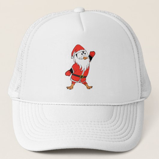 Pinguïn Kerstman Klaar voor Kerstmis Trucker Pet (Voorkant)