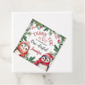 Pinguïn Kerstmis 1e Verjaardag Dank u Favor Bedankjes Labels (In situ)