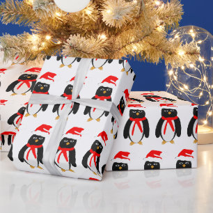 Pinguïn Kerstmis Cadeaupapier