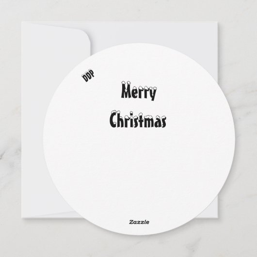 pinguïn Kerstmis Feestdagenkaart (Achterkant)