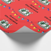 Pinguïn Kerstmis inpakpapier (Hoek)