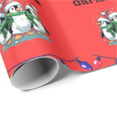 Pinguïn Kerstmis inpakpapier (Rol Hoek)