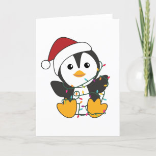 Pinguïn Kerstmis Sneeuw Winter Dieren Pinguïns Feestdagen Kaart