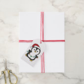 Pinguïn Kerstmis Winter Dieren Vakantie Pinguïns Cadeaulabel (Met Touw)