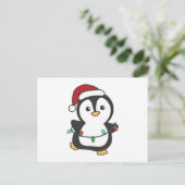 Pinguïn Kerstmis Winter Dieren Vakantie Pinguïns Feestdagenkaart (Staand voorkant)