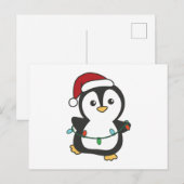 Pinguïn Kerstmis Winter Dieren Vakantie Pinguïns Feestdagenkaart (Voorkant / Achterkant)