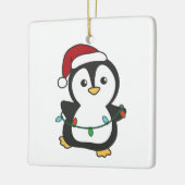 Pinguïn Kerstmis Winter Dieren Vakantie Pinguïns Keramisch Ornament (Links)