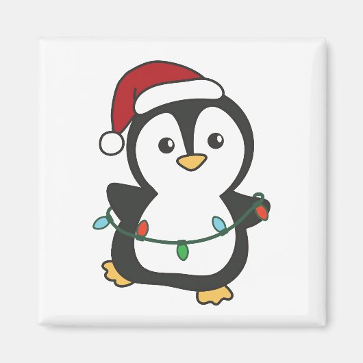 Pinguïn Kerstmis Winter Dieren Vakantie Pinguïns Magneet (Voorkant)