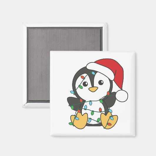 Pinguïn Kerstmis Winter Dieren Vakantie Pinguïns Magneet (Voorkant / Achterkant)