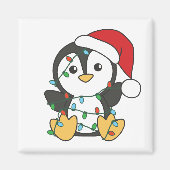 Pinguïn Kerstmis Winter Dieren Vakantie Pinguïns Magneet (Voorkant)