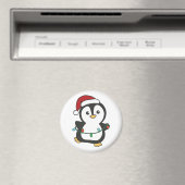 Pinguïn Kerstmis Winter Dieren Vakantie Pinguïns Magneet (Insitu (Vaatwasser))