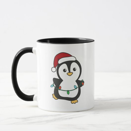 Pinguïn Kerstmis Winter Dieren Vakantie Pinguïns Mok (Links)