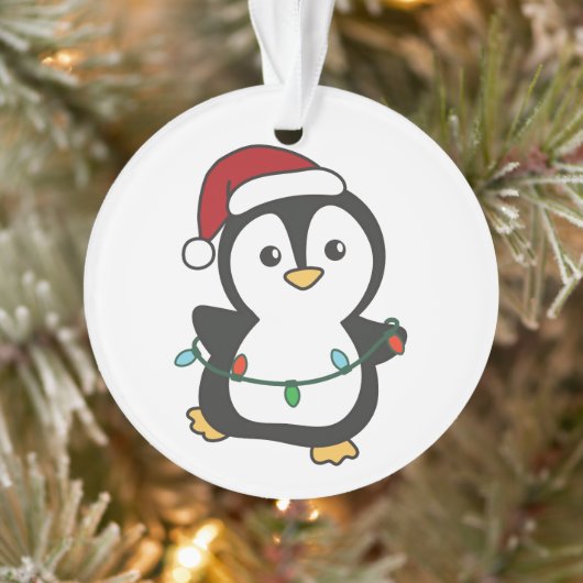 Pinguïn Kerstmis Winter Dieren Vakantie Pinguïns Ornament (Boom)