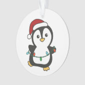 Pinguïn Kerstmis Winter Dieren Vakantie Pinguïns Ornament (voorkant)