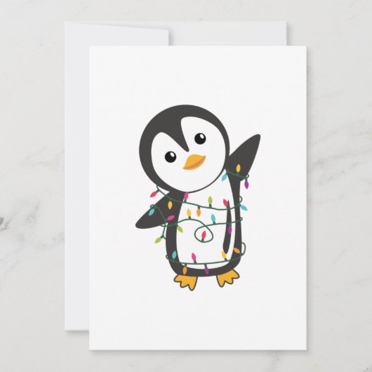 Pinguïn kerstmis winterdieren pinguïn adu feestdagenkaart (Voorkant)