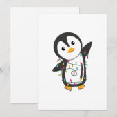 Pinguïn kerstmis winterdieren pinguïn adu feestdagenkaart (Voorkant / Achterkant)
