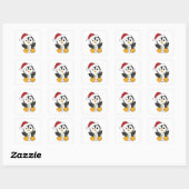 Pinguïn kerstmis winterdieren pinguïn adu vierkante sticker (Vel)