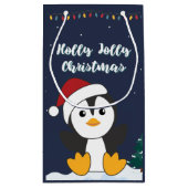 Pinguïn kerstmis winterpinguïn sma klein cadeauzakje (Achterkant)