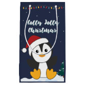 Pinguïn kerstmis winterpinguïn sma klein cadeauzakje (Voorkant)
