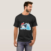 Pinguïn Kerstmis zwemmen T-shirt (Voorkant volledig)