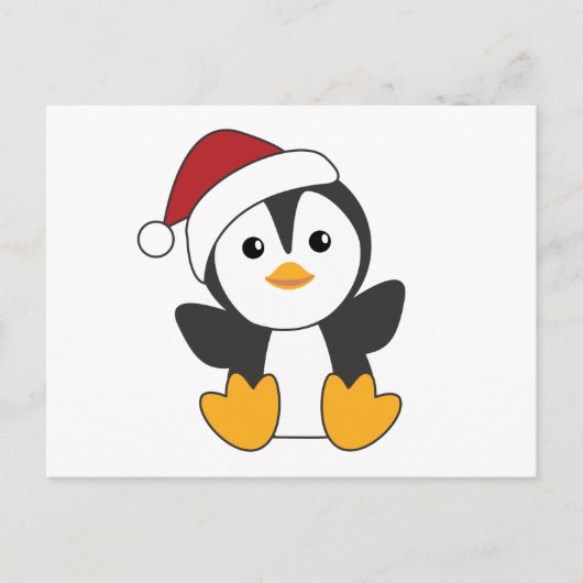 Pinguïn kerstwinter winterdieren pinguïn pos briefkaart (Voorkant)