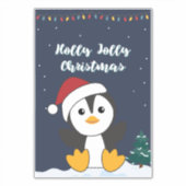 Pinguïn kerstwinter winterdieren pinguïns sti sticker (Voorkant)