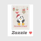 Pinguïn kerstwinter winterdieren pinguïns sti sticker (Vel)