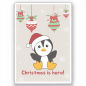 Pinguïn kerstwinter winterdieren pinguïns sti sticker (Voorkant)