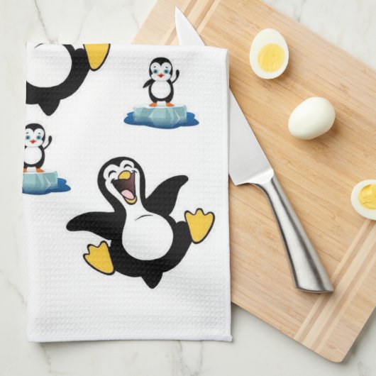 Pinguïn Keuken Handdoek (Quarter Fold)