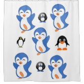 Pinguïn Kinderen Douchegordijn (Voorkant)