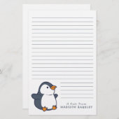 Pinguïn Kinderen Schattig Briefpapier (Voorkant / Achterkant)