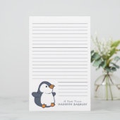 Pinguïn Kinderen Schattig Briefpapier (Staand voorkant)
