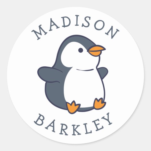 Pinguïn Kinderen Schattig Envelop Seal Stickers (Voorkant)