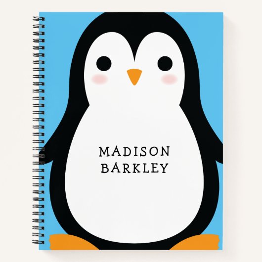 Pinguïn Kinderen Schattig Notitieboek (Voorkant)