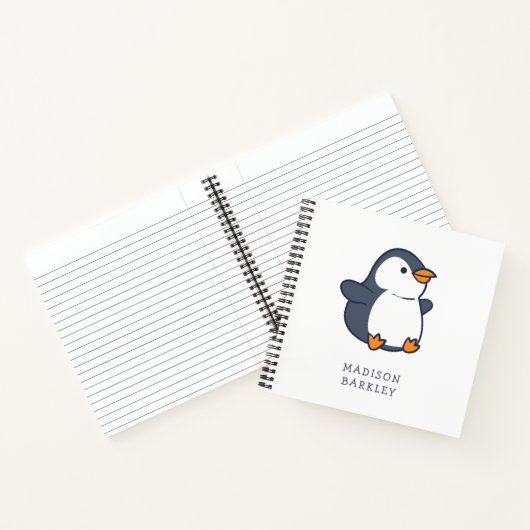 Pinguïn Kinderen Schattig Notitieboek (Binnen)