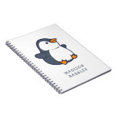 Pinguïn Kinderen Schattig Notitieboek (Rechterzijde)