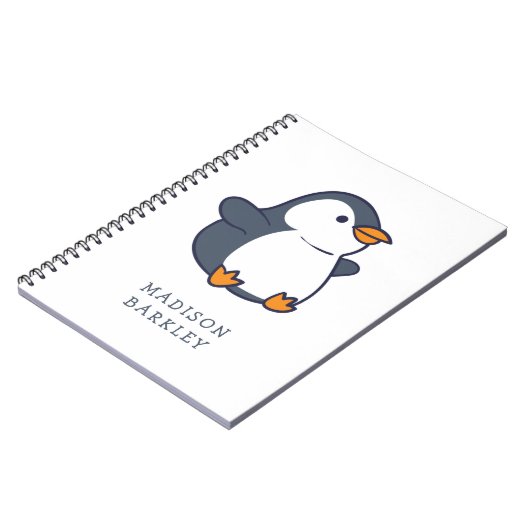 Pinguïn Kinderen Schattig Notitieboek (Linkerzijde)