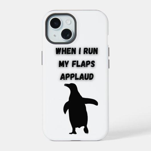 pinguïn klapt onfatsoenlijk beschaamd toe iPhone 15 case (Achterkant)