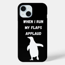 pinguïn klapt onfatsoenlijk gênant toe te juichen iPhone 15 case